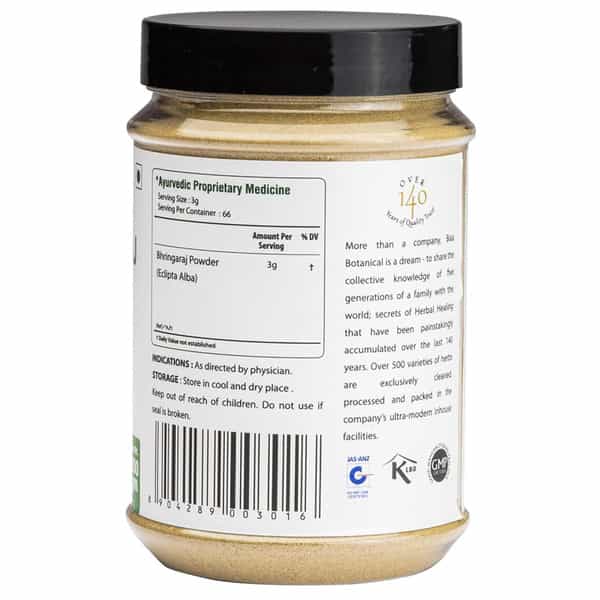 Bixa Botanical Bhringaraj Powder (Eclipta Alba) | Supports Healthy Hair 200G