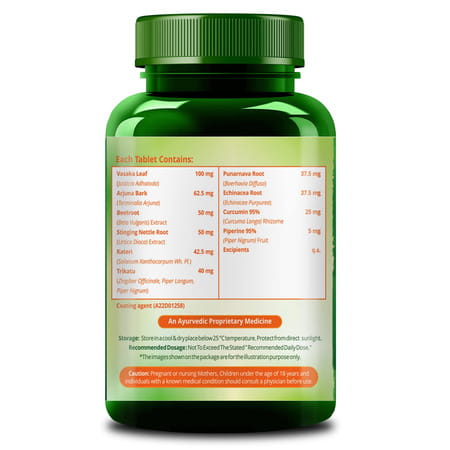 Himalayan Organics Plant Based Lung Detox | Vasaka - Arjuna & Trikatu | Bottle | 60 Veg Tablets