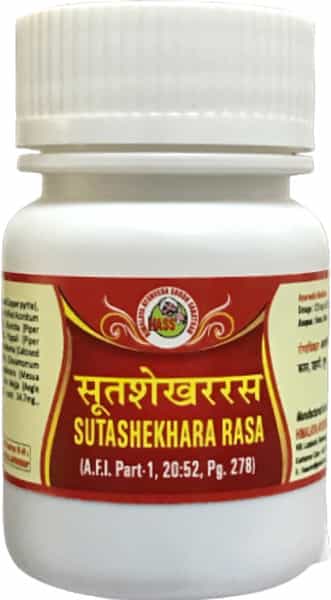 Hass Sutashekhara Rasa (160 Tab Of 250 Mg Each) For Heartburn Hyperacidity Detoxification For Ibs