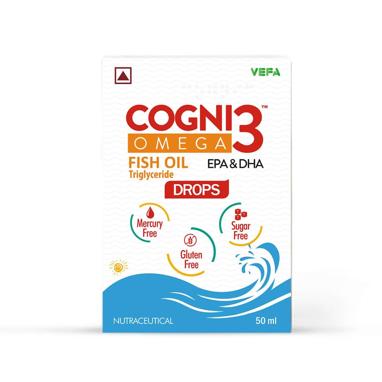 Cogni 3 Omega Fish Oil Drops I Triglyceride Form I Epa Dha Supplement I 50ml Bottle