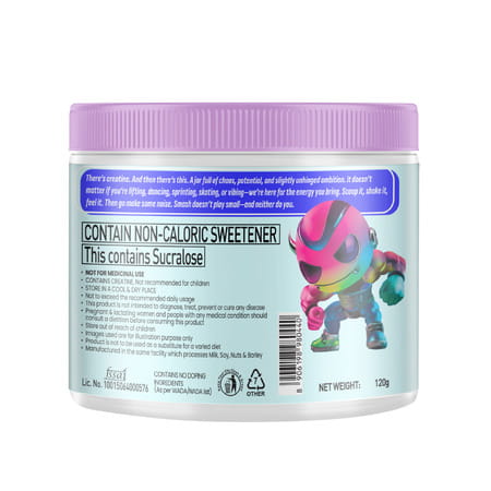 Smash Micronised Creatine Monohydrate Powder | Citrus Surge (30 Servings | 120g)