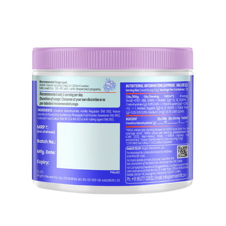 Smash Micronised Creatine Monohydrate Powder | Citrus Surge (30 Servings | 120g)