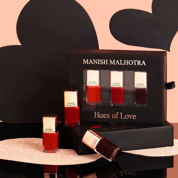 Manish Malhotra Beauty By Myglamm Gel Finish Nail Lacquers Kit - Hues Of Love (Pack Of 3)