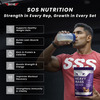 Sos Nutrition High Protein Mass Weight Gainer | 24G Protein & Multivitamins | Chocolate - 500G X 2