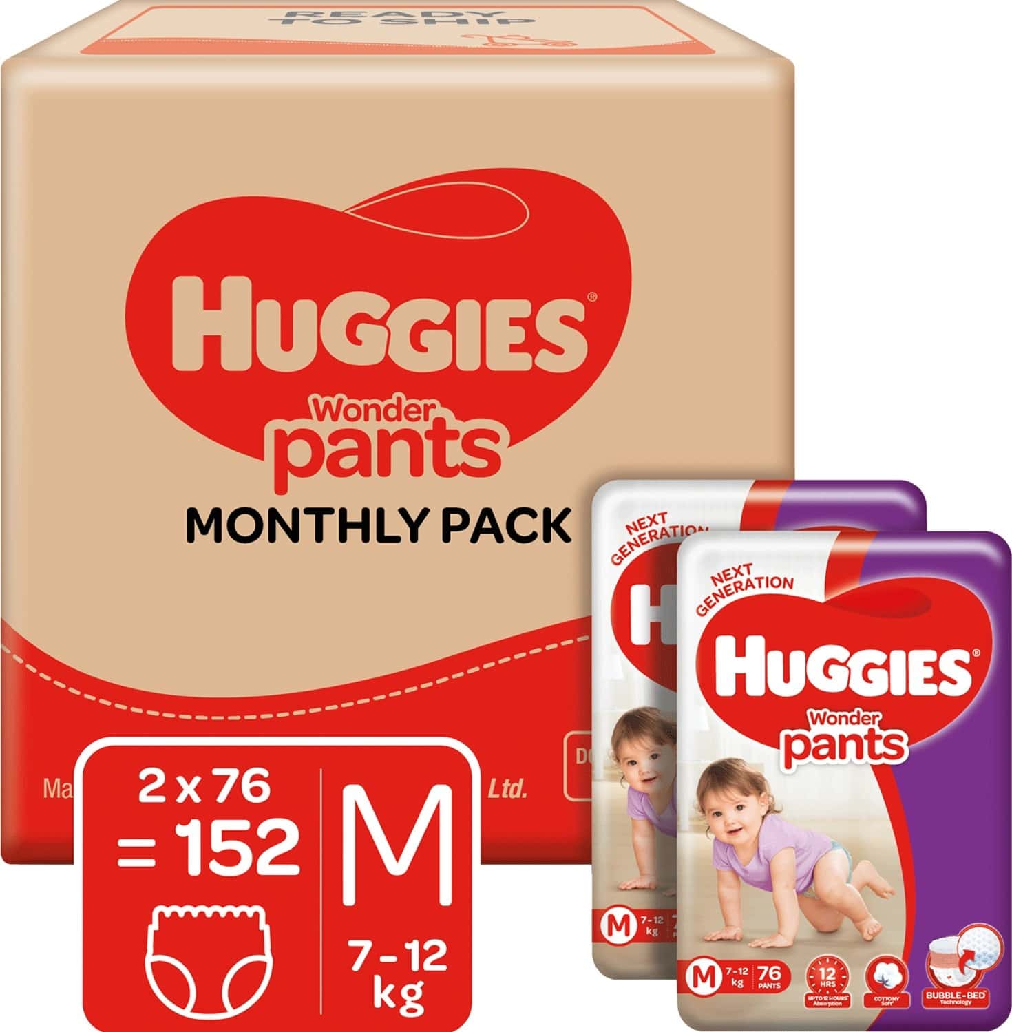 Monthly Pack Huggies Diapers Medium Buy HUGGIES WONDER PANTS