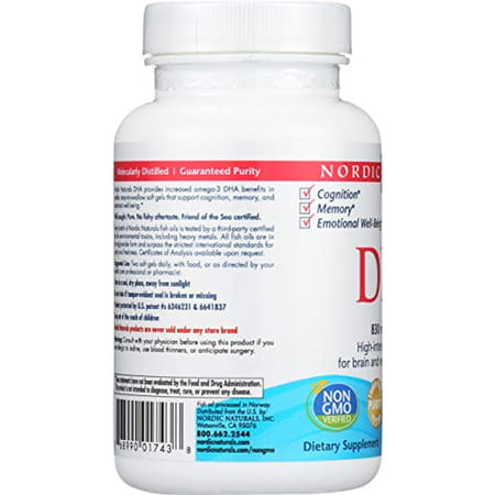 Nordic Naturals Dha 830 Mg Omega-3 Fish Oil For Men & Women Epa & Dha Strawberry Flavour 90 Softgels