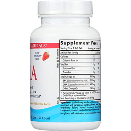 Nordic Naturals Dha 830 Mg Omega-3 Fish Oil For Men & Women Epa & Dha Strawberry Flavour 90 Softgels