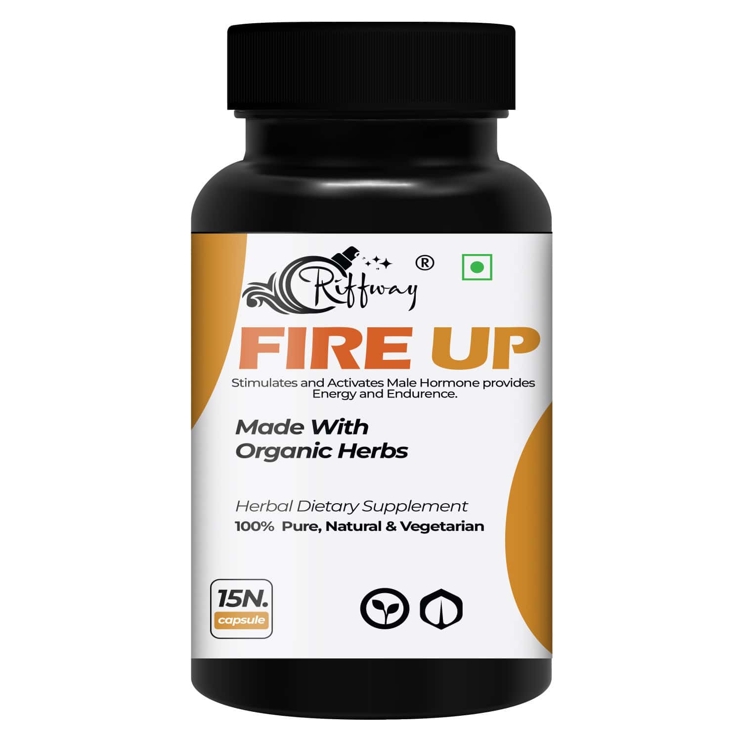 Fire Up Health Wellness Energy Capsule For Men For Strength & Power 100% Ayurvedic (15 Capsules)