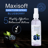Maxisoft Sanitizer Spray | Blueberry | 120 Ml | Pack Of 12