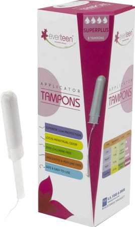 Everteen Super Plus Applicator Tampons For Periods In Women- 1 Pack (8 Tampons)