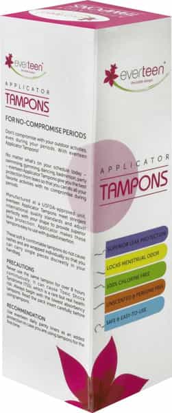 Everteen Super Plus Applicator Tampons For Periods In Women- 1 Pack (8 Tampons)