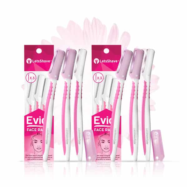 Letsshave Evior Women Face Razor (Pack Of 6)