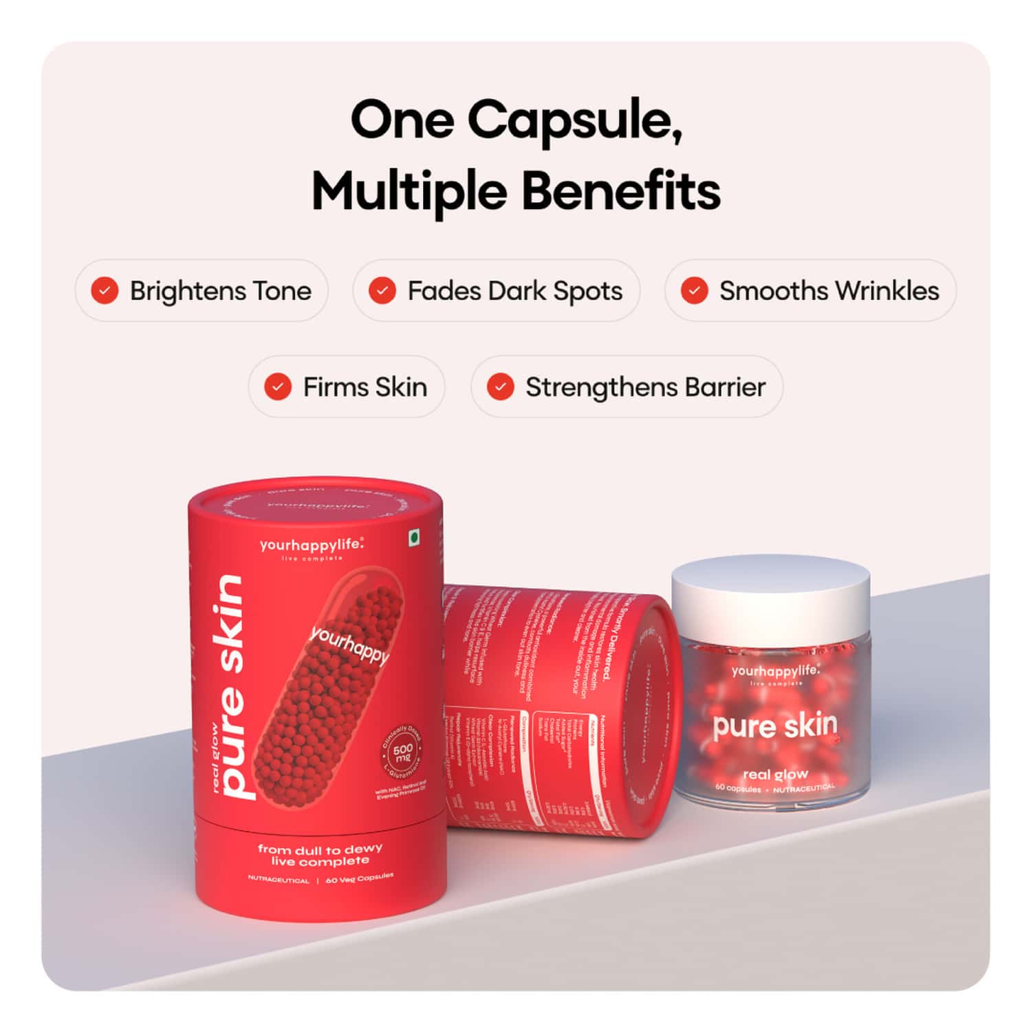 glutathione and retinol together benefits Buy YOURHAPPYLIFE SKIN CAPSULES | GLUTATHIONE RETINOL & NAC FOR SMOOTH  RADIANT & CLEAR COMPLEXION