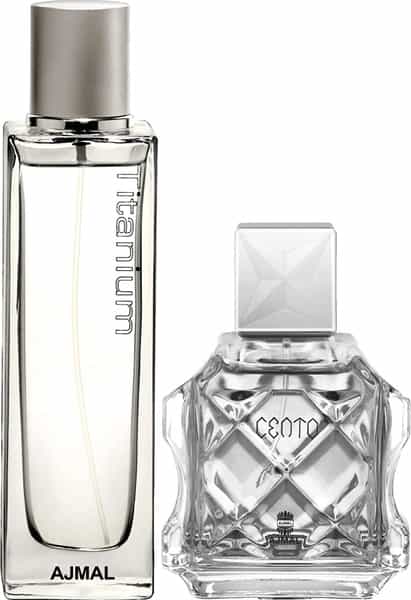 Ajmal Titanium Eau De Parfum 100Ml Perfume For Men And Carbon Homme Deodorant 200Ml For Men