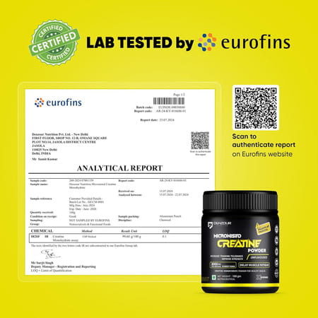 Denzour Nutrition Pure Micronised Creatine Monohydrate Powder - 100g | Unflavoured