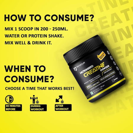Denzour Nutrition Pure Micronised Creatine Monohydrate Powder - 100g | Unflavoured