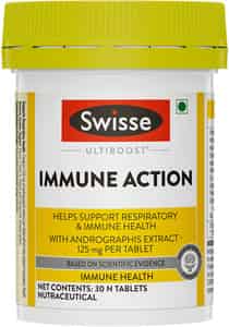Swisse Ultiboost Immune Action For Immunity With 125mg Andrographis Extract 30 Tablets - Bottle