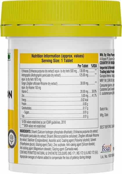 Swisse Ultiboost Immune Action For Immunity With 125Mg Andrographis Extract 30 Tablets - Bottle