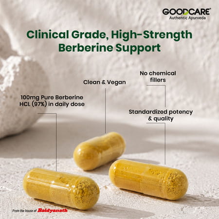 Goodcare Berberine Capsules | Adults | Metabolism Support | 60 Capsules | Pack Of 1