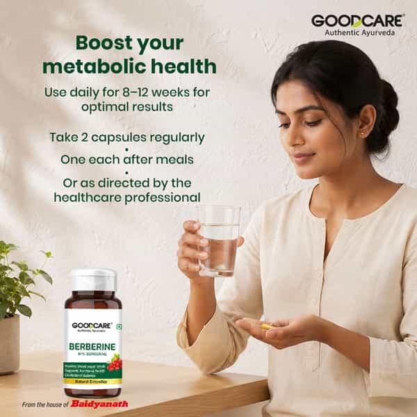 Goodcare Berberine Capsules | Adults | Metabolism Support | 60 Capsules | Pack Of 1