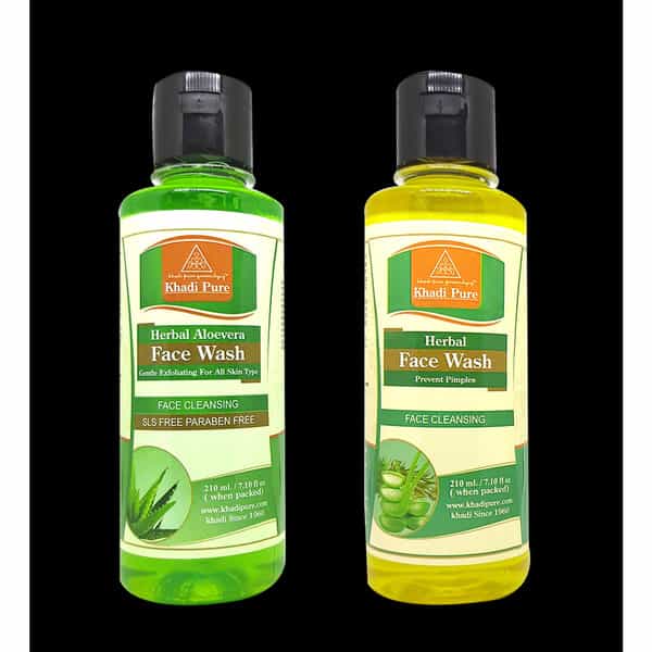 Khadi Pure Herbal & Aloevera Sls Face Wash (210Ml) Pack Of 2 (420Ml)