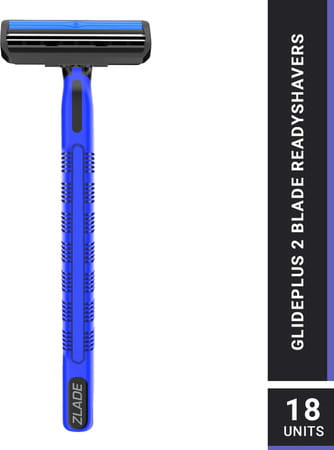 Zlade Glide Ii Plus Readyshaver Twin Blade Disposable Shaving Razor For Men - Pack Of 18