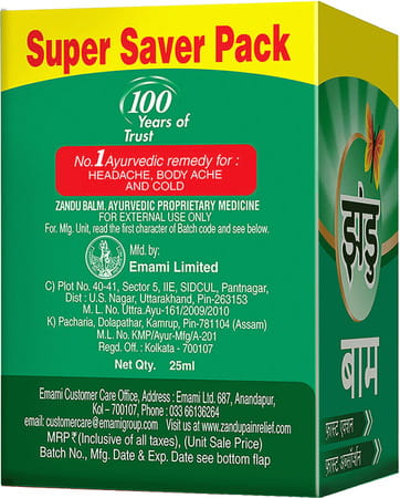 Zandu Pain Relief Balm Bottle Of 50 Ml