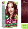 Nisha Creme Hair Color 3.16 Burgundy (60Gm+60Ml+18Ml) Ammonia Free Permanent Hair Colour