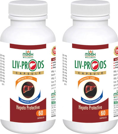 Mbdhwellness Liv Pro Ds-Ayurveda For Fatty Liver & Natural Detox Natural With Kalmegh (Pack Of 2)
