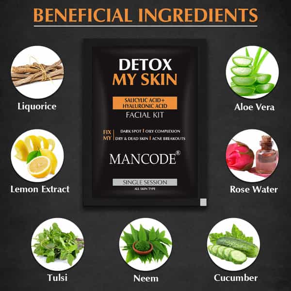 Mancode Detox My Skin Facial Kit For Men 58Gm