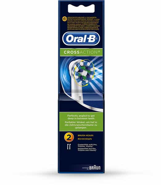 Oral-B Crossaction Electric  Toothbrush Replacement Heads (Pack Of 2)
