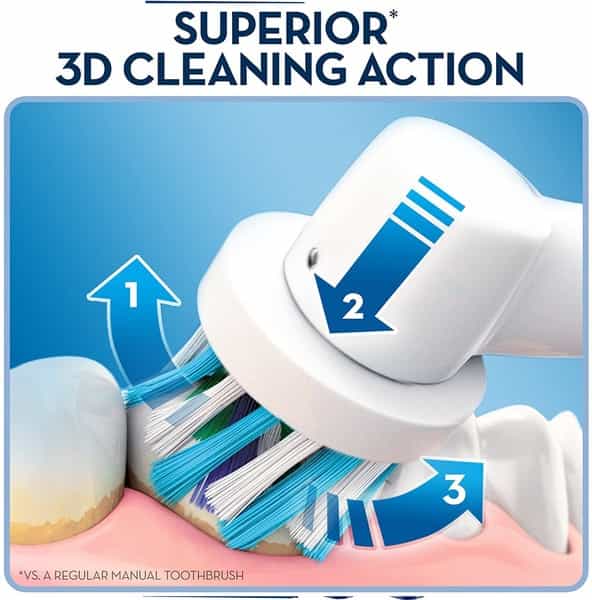 Oral-B Crossaction Electric  Toothbrush Replacement Heads (Pack Of 2)