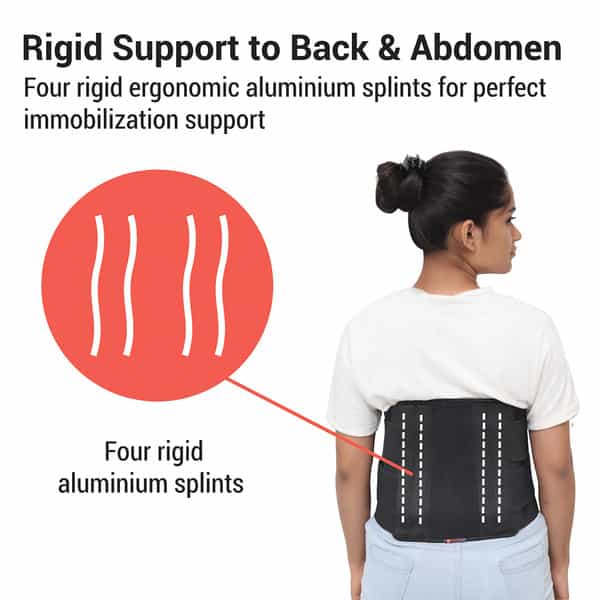Sandpuppy Backbrace - Contoured Lumbar Support Belt | Rigid Immobilization Back Support Belt