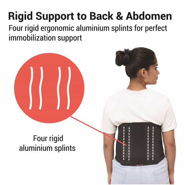 Sandpuppy Backbrace - Contoured Lumbar Support Belt | Rigid Immobilization Back Support Belt