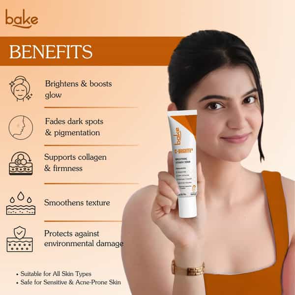 Bake C-Bright Vitamin C Serum For Brightening | Dark Spots & Glowing Skin