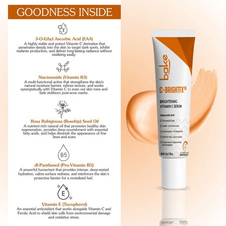 Bake C-Bright Vitamin C Serum For Brightening | Dark Spots & Glowing Skin