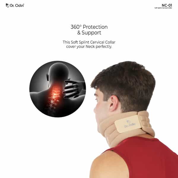 Dr. Odin Nc-01 Soft Splint Cervical Collar - Superior Comfort | Advanced Support | Versatile | Large