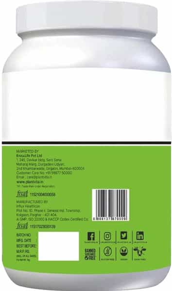 Plantvita Pea Protein - 1Kg Jar Unflavoured & Unsweetened