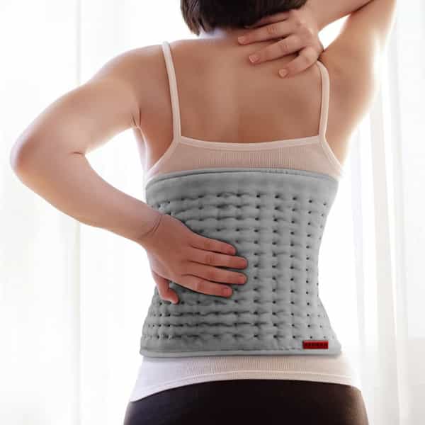 Addmax Electric Heating Pad - Orthopaedic Heating Belt For Back Cramps Waist Pain Relief