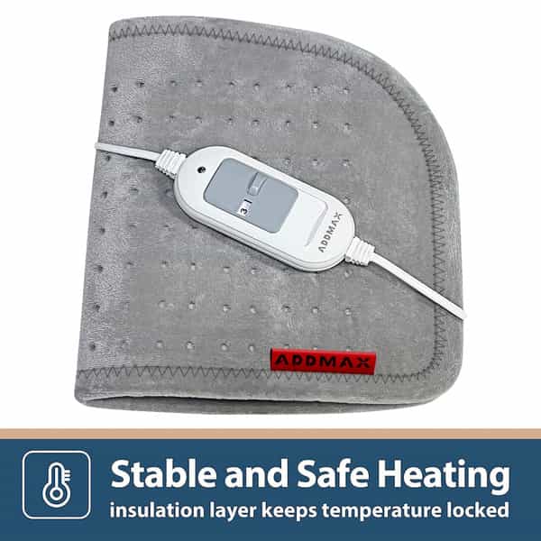 Addmax Electric Heating Pad - Orthopaedic Heating Belt For Back Cramps Waist Pain Relief
