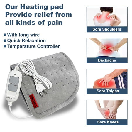 Addmax Electric Heating Pad - Orthopaedic Heating Belt For Back Cramps Waist Pain Relief