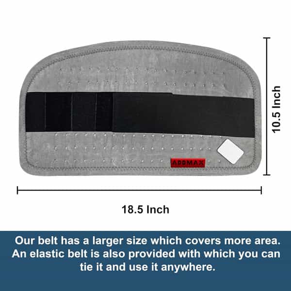 Addmax Electric Heating Pad - Orthopaedic Heating Belt For Back Cramps Waist Pain Relief