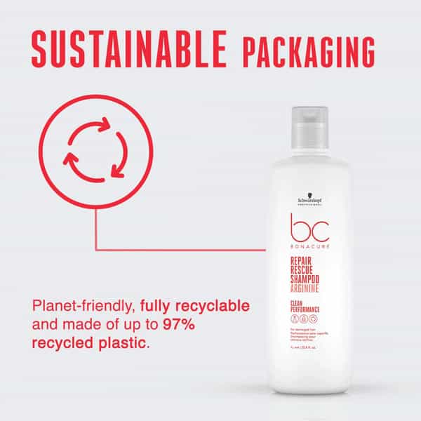 Schwarzkopf Professional Bonacure Repair Rescue Shampoo With Arginine 1000 Ml