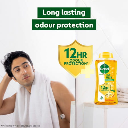 Dettol Lime Fresh Body Wash And Shower Gel Bottle For Women And Men | 250ml