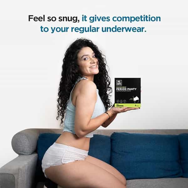 Pee Safe Disposable Period Panties For Women Leak Proof | M-L | Pack Of 4 | 360 Protection