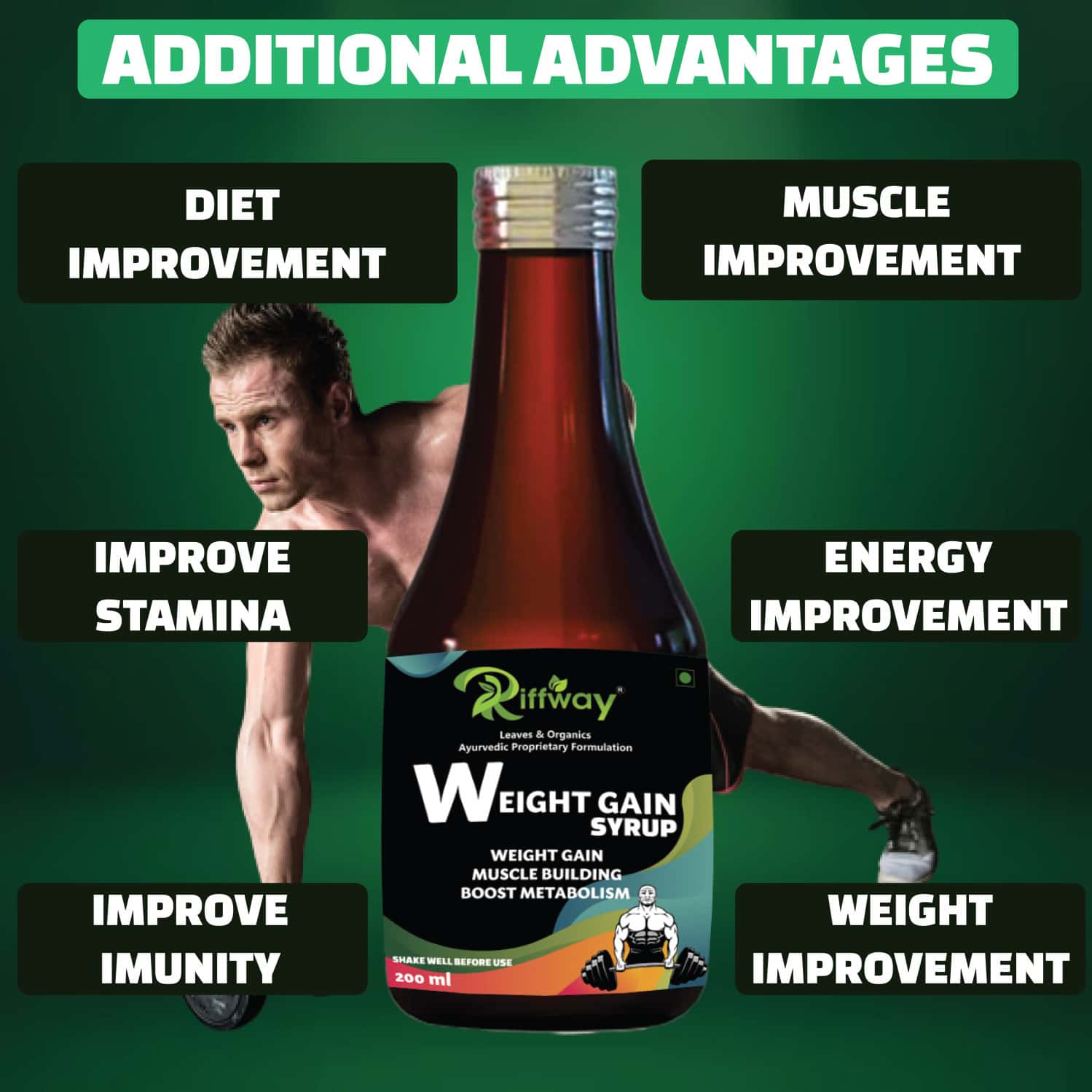 Buy RIFFWAY WEIGHT GAIN SYRUP GAIN WEIGHT THE RIGHT WAY 100