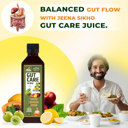 Jeena Sikho Gut Care Juice | Ayurvedic Gut Cleanser & Digestive Tonic | 500 Ml