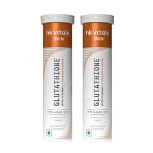 Hk Vitals Glutathione | L-glutathione Effervescent Tablet | Orange | 15n (pack Of 2)