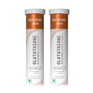 Hk Vitals Glutathione | L-glutathione Effervescent Tablet | Orange | 15n (pack Of 2)