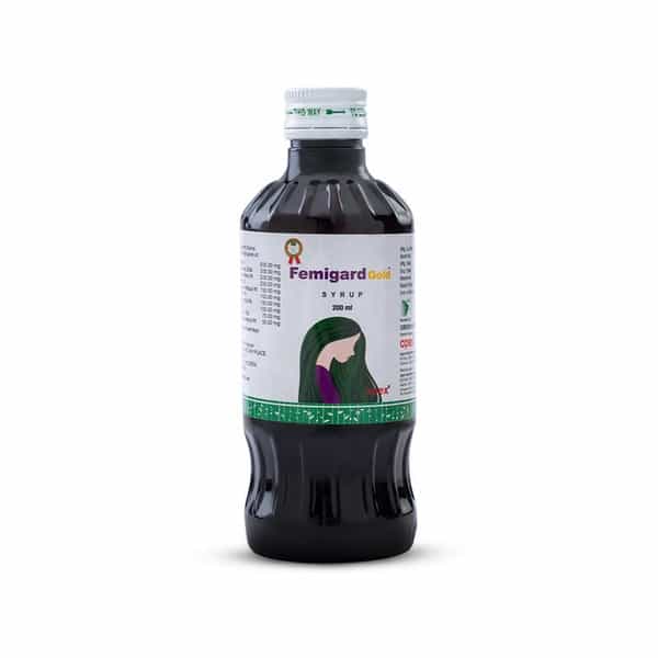 Green Milk Femigard Gold Syrup | Herbal Women's Tonic For Menstrual Health & Cycle Balance | 200 Ml
